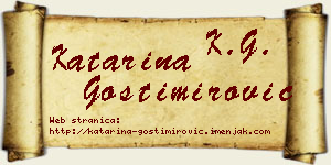 Katarina Gostimirović vizit kartica